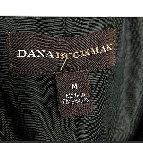 𝅺DANA Buchman Vintage Black on Black Zebra Print Evening Coat Size Medium - Picture 3 of 7